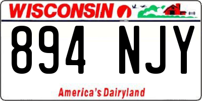 WI license plate 894NJY
