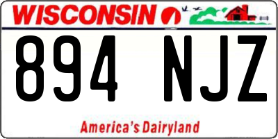 WI license plate 894NJZ