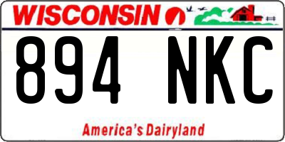 WI license plate 894NKC