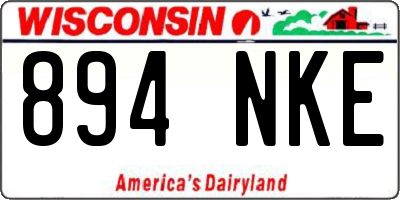 WI license plate 894NKE