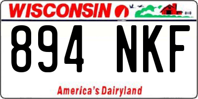 WI license plate 894NKF