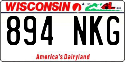 WI license plate 894NKG