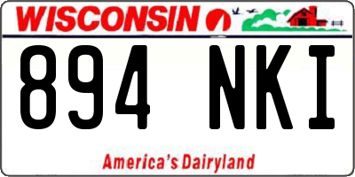 WI license plate 894NKI