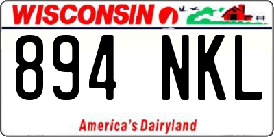 WI license plate 894NKL