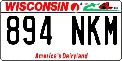 WI license plate 894NKM