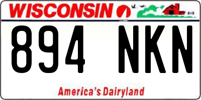 WI license plate 894NKN