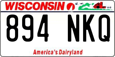 WI license plate 894NKQ