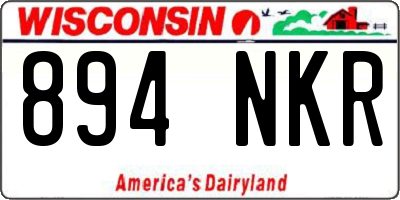WI license plate 894NKR