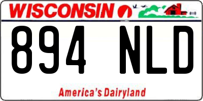 WI license plate 894NLD