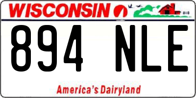 WI license plate 894NLE