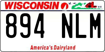 WI license plate 894NLM