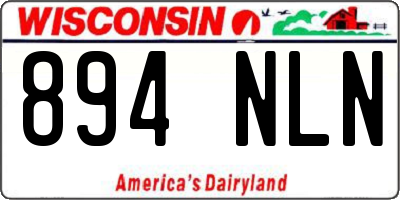 WI license plate 894NLN