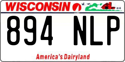 WI license plate 894NLP