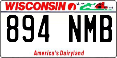 WI license plate 894NMB