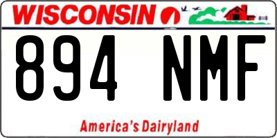 WI license plate 894NMF