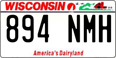 WI license plate 894NMH