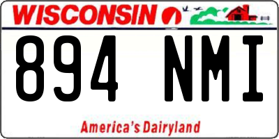 WI license plate 894NMI