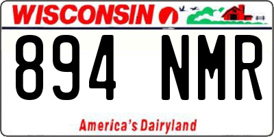 WI license plate 894NMR