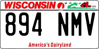 WI license plate 894NMV