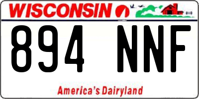 WI license plate 894NNF