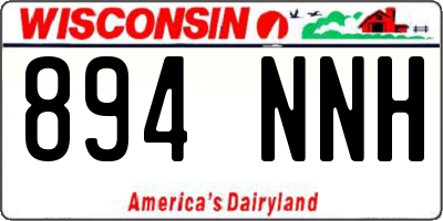 WI license plate 894NNH