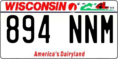 WI license plate 894NNM