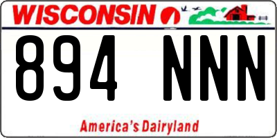 WI license plate 894NNN