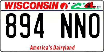 WI license plate 894NNO