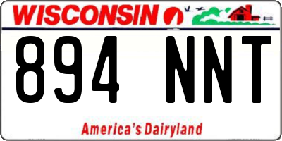 WI license plate 894NNT
