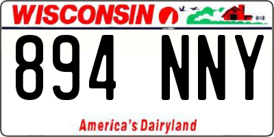 WI license plate 894NNY