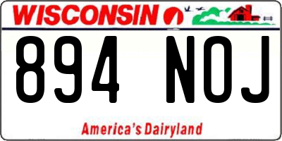 WI license plate 894NOJ