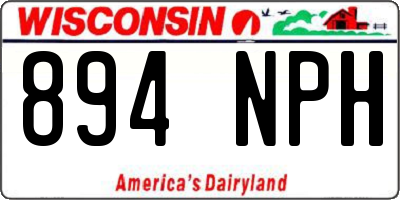 WI license plate 894NPH