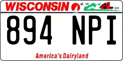 WI license plate 894NPI