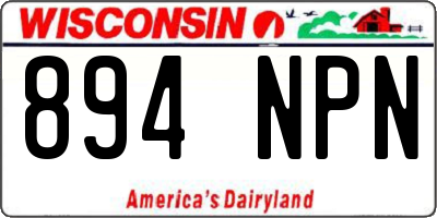 WI license plate 894NPN