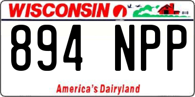 WI license plate 894NPP