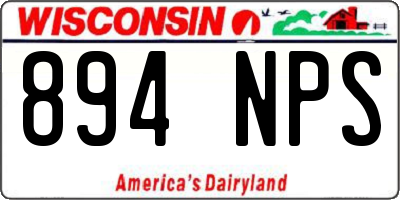 WI license plate 894NPS