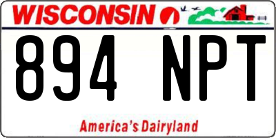 WI license plate 894NPT