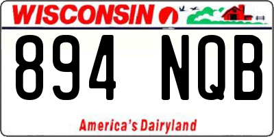 WI license plate 894NQB