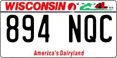 WI license plate 894NQC