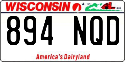 WI license plate 894NQD