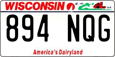 WI license plate 894NQG