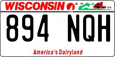 WI license plate 894NQH