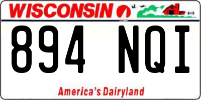 WI license plate 894NQI