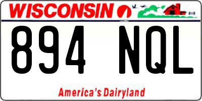 WI license plate 894NQL