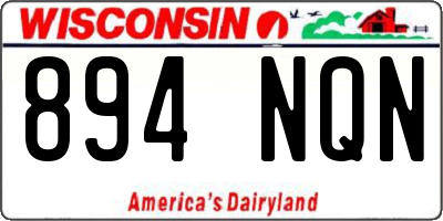 WI license plate 894NQN