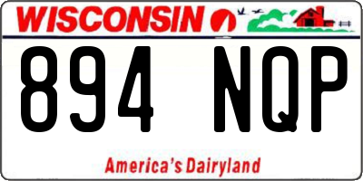 WI license plate 894NQP