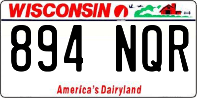 WI license plate 894NQR