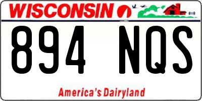 WI license plate 894NQS