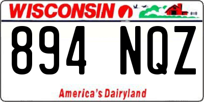WI license plate 894NQZ