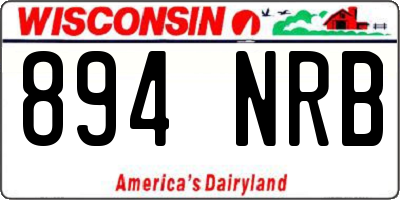 WI license plate 894NRB